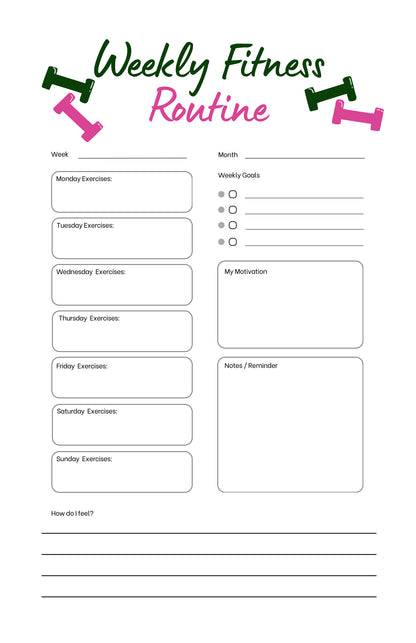 Fierce Fine & Fit: Fitness Planner