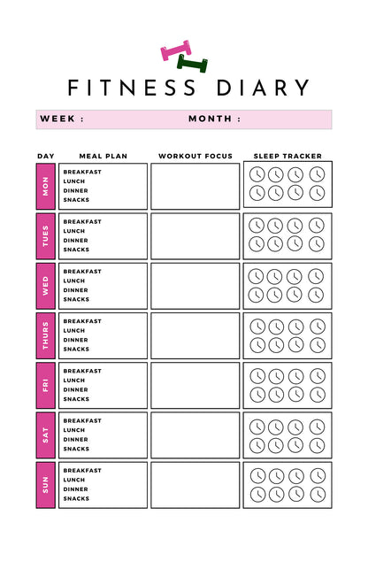 Fierce Fine & Fit: Fitness Planner